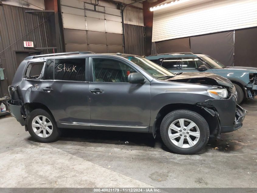 2013 Toyota Highlander Plus/Se VIN: 5TDBK3EH6DS277290 Lot: 40821179