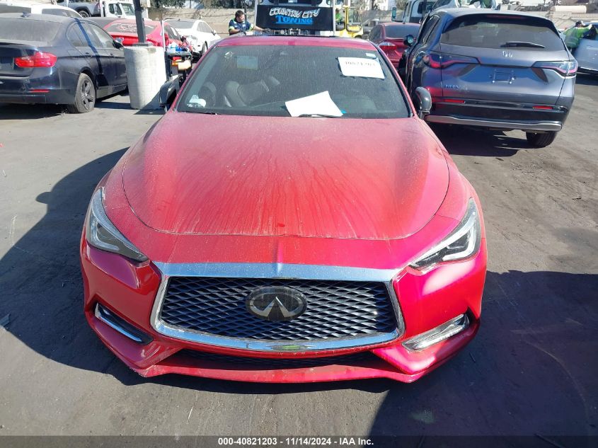 2019 Infiniti Q60 3.0T Red Sport 400 VIN: JN1FV7EK6KM360533 Lot: 40821203