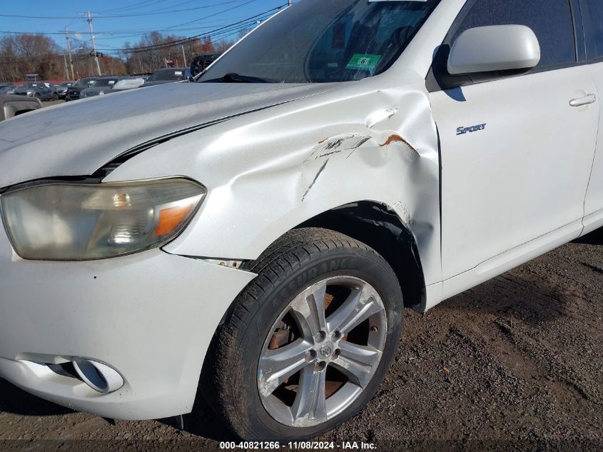 2008 Toyota Highlander Sport VIN: JTEES43A682076376 Lot: 40821266