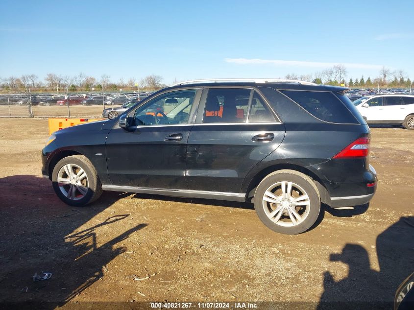 2012 Mercedes-Benz Ml 350 4Matic VIN: 4JGDA5HBXCA025905 Lot: 40821267