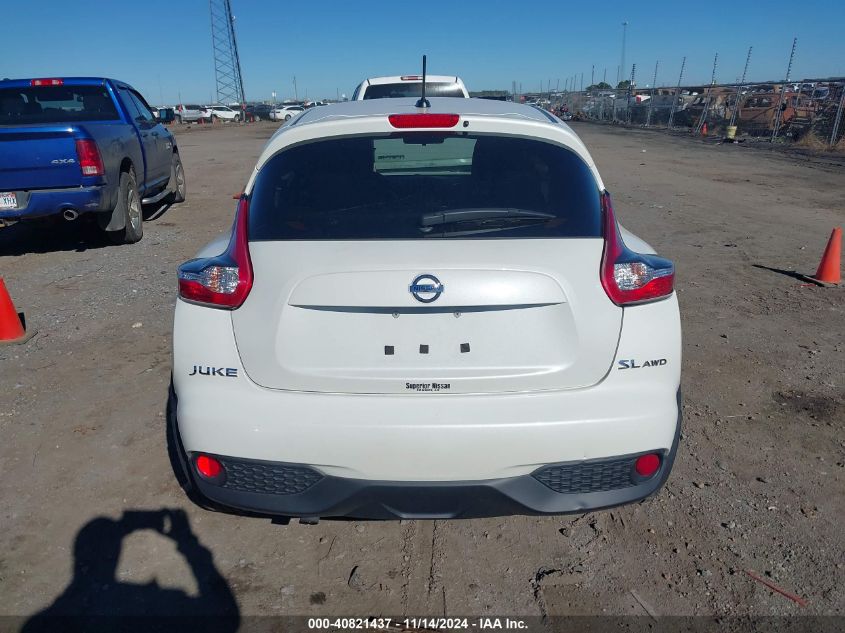 2016 Nissan Juke Sl VIN: JN8AF5MV4GT651134 Lot: 40821437