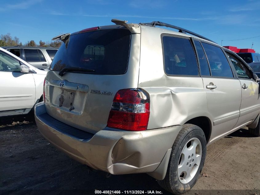 2006 Toyota Highlander Limited V6 VIN: JTEEP21A060156483 Lot: 40821466