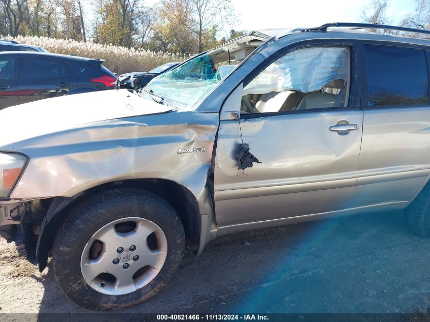 2006 Toyota Highlander Limited V6 VIN: JTEEP21A060156483 Lot: 40821466