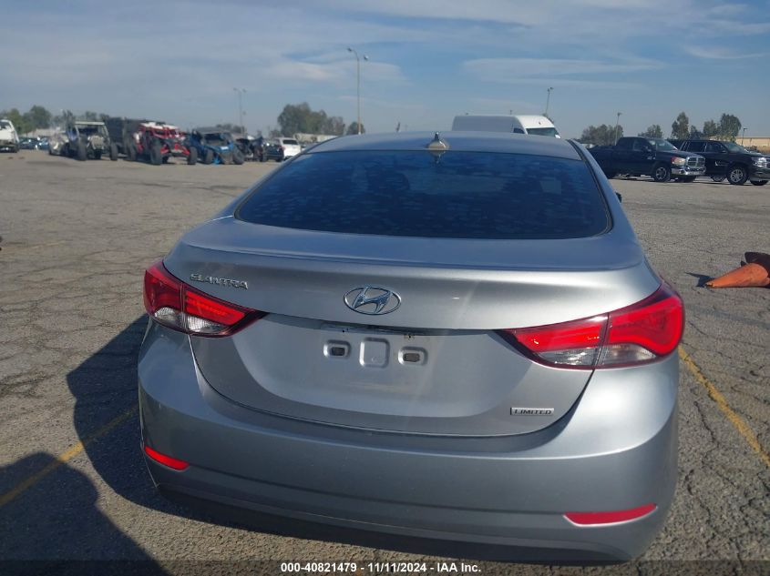 2015 Hyundai Elantra Limited VIN: 5NPDH4AE1FH556132 Lot: 40821479