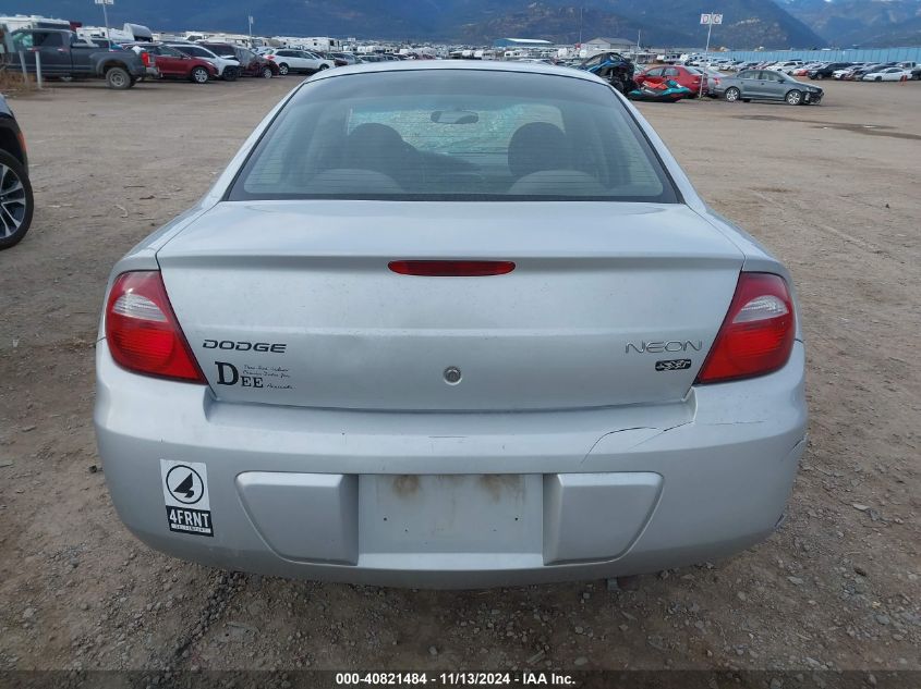 2005 Dodge Neon Sxt VIN: 1B3ES56C05D244294 Lot: 40821484