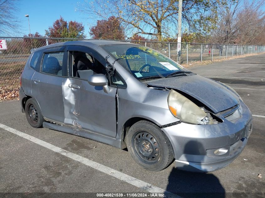 2008 Honda Fit Sport VIN: JHMGD38638S044702 Lot: 40821539