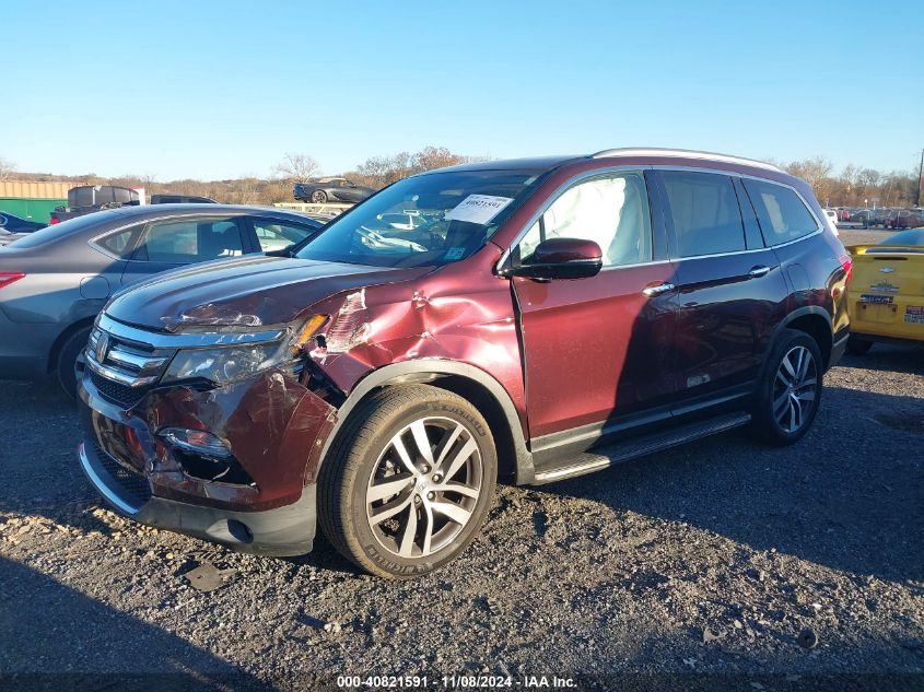 2016 Honda Pilot Touring VIN: 5FNYF6H95GB096551 Lot: 40821591