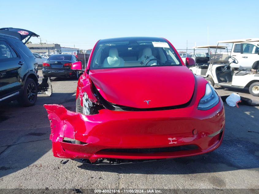 2022 Tesla Model Y Long Range Dual Motor All-Wheel Drive VIN: 7SAYGDEE9NF407840 Lot: 40821616