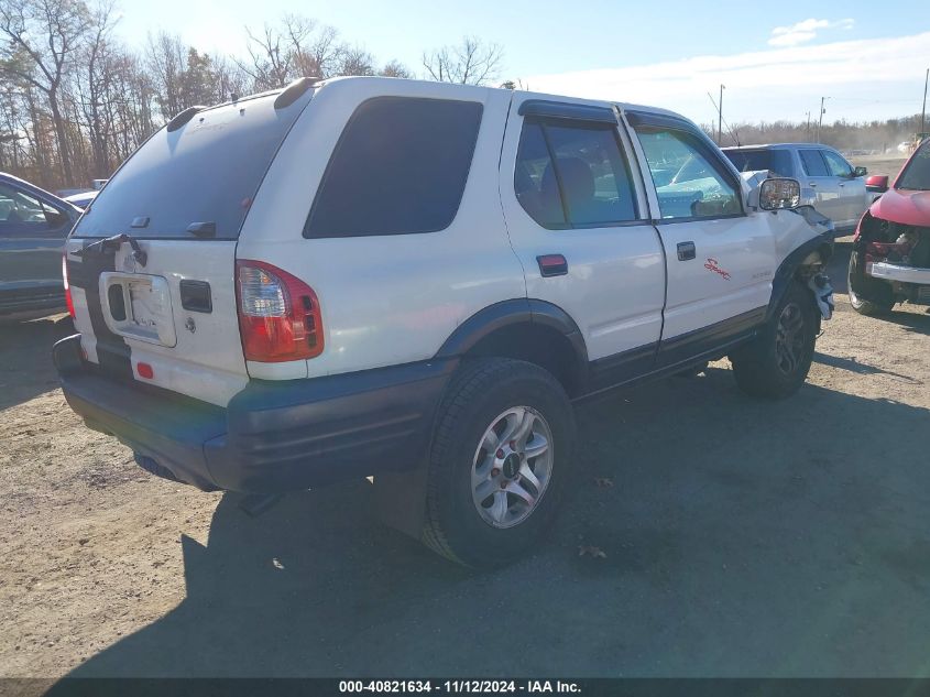 2004 Isuzu Rodeo S/S 3.2L V6 VIN: 4S2CK58W144300789 Lot: 40821634