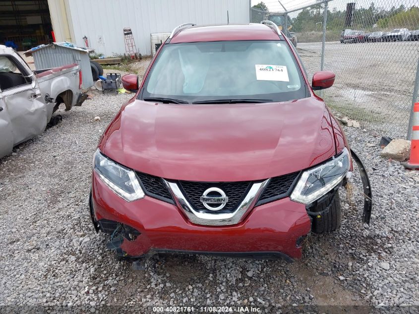 2016 Nissan Rogue Sv VIN: KNMAT2MT0GP659841 Lot: 40821761