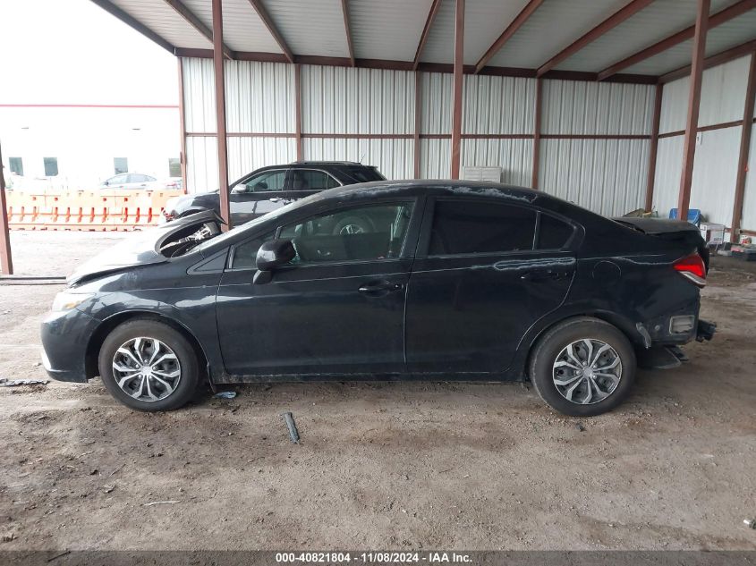 2013 Honda Civic Lx VIN: 2HGFB2F57DH539057 Lot: 40821804