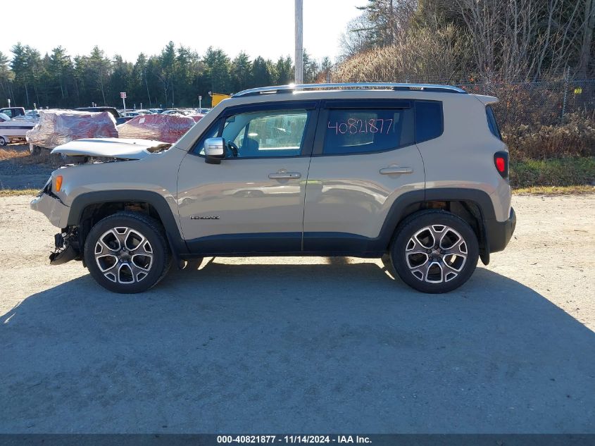 2015 Jeep Renegade Limited VIN: ZACCJBDT8FPC31256 Lot: 40821877