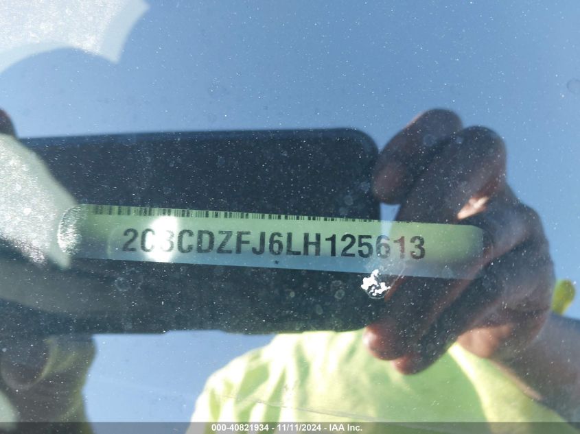 2020 DODGE CHALLENGER VIN: 2C3CDZFJ6LH125613