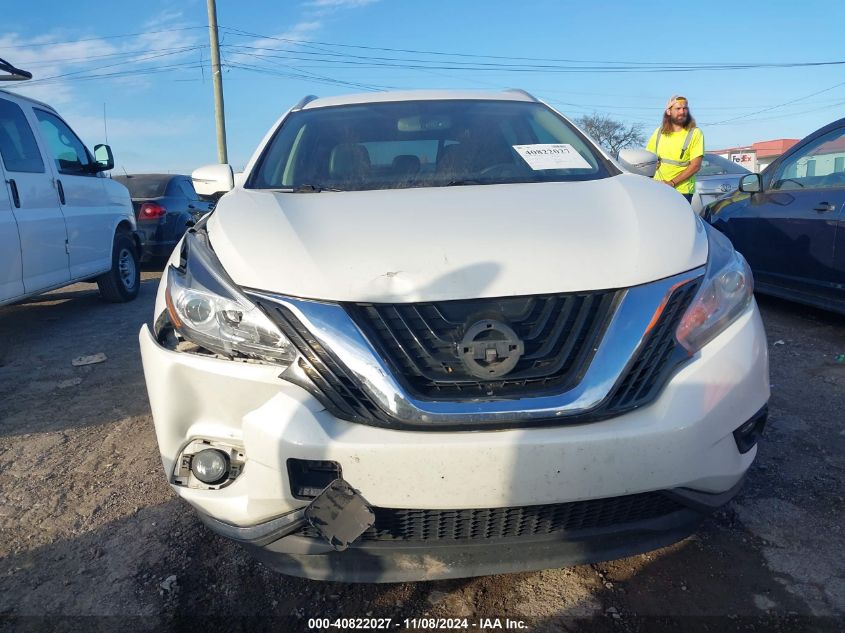 2015 Nissan Murano Sl VIN: 5N1AZ2MG1FN257060 Lot: 40822027