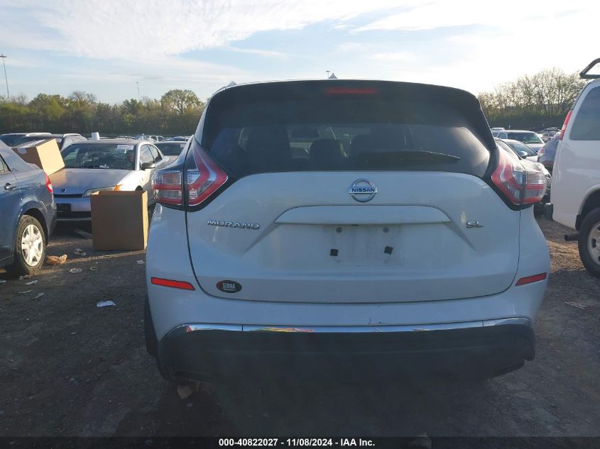 2015 Nissan Murano Sl VIN: 5N1AZ2MG1FN257060 Lot: 40822027