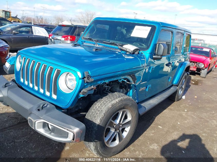 2020 Jeep Wrangler Unlimited Sahara 4X4 VIN: 1C4HJXEN5LW180512 Lot: 40822116