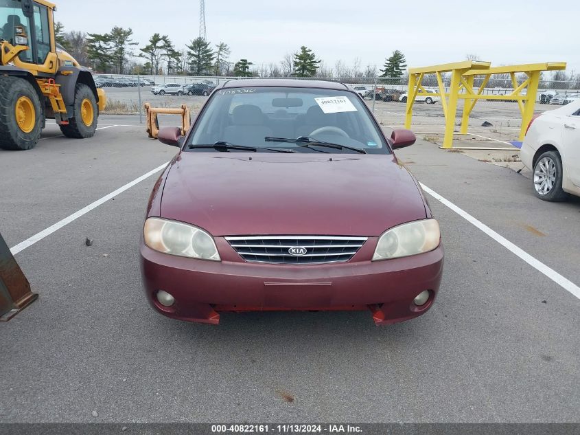 2003 Kia Spectra Ls VIN: KNAFB121335212959 Lot: 40822161