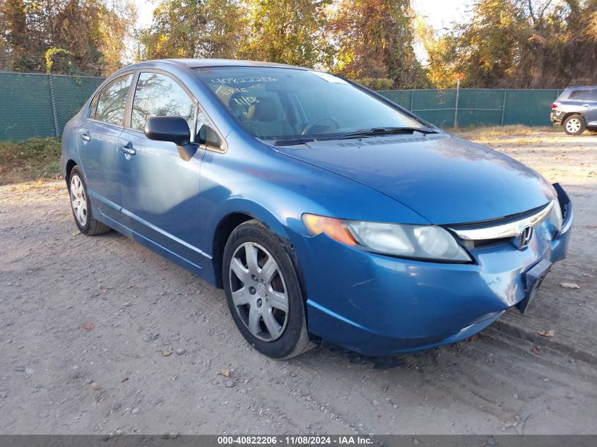 2008 Honda Civic Lx VIN: 1HGFA16518L106629 Lot: 40822206