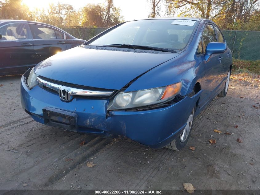 2008 Honda Civic Lx VIN: 1HGFA16518L106629 Lot: 40822206