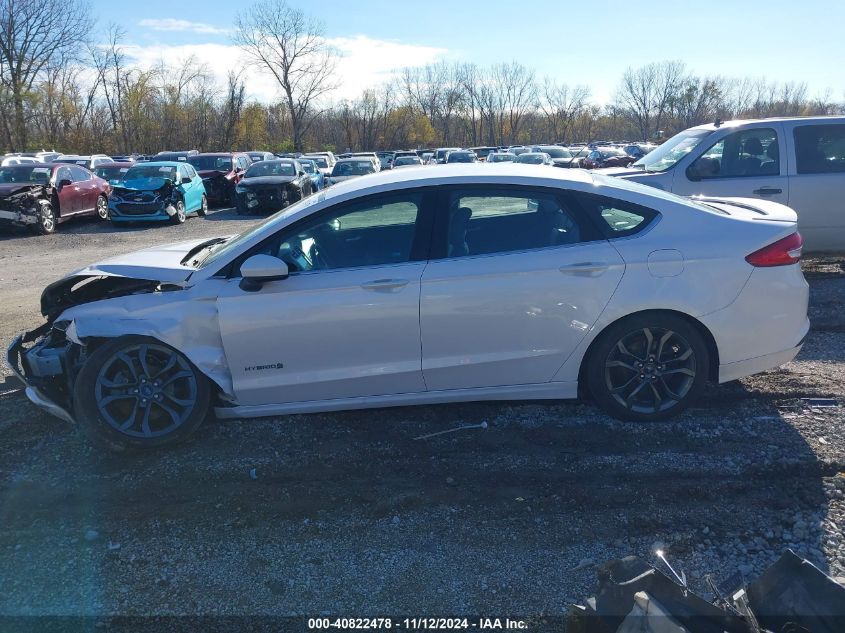 2018 Ford Fusion Hybrid Se VIN: 3FA6P0LU4JR120296 Lot: 40822478