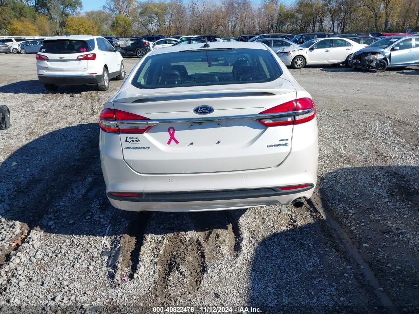 2018 Ford Fusion Hybrid Se VIN: 3FA6P0LU4JR120296 Lot: 40822478