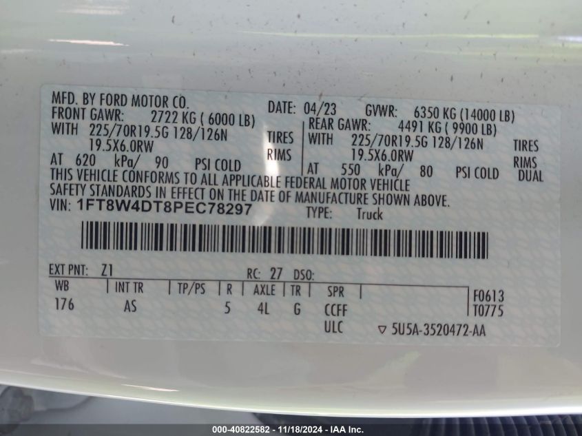 2023 Ford F-450 - 1FT8W4DT8PEC78297