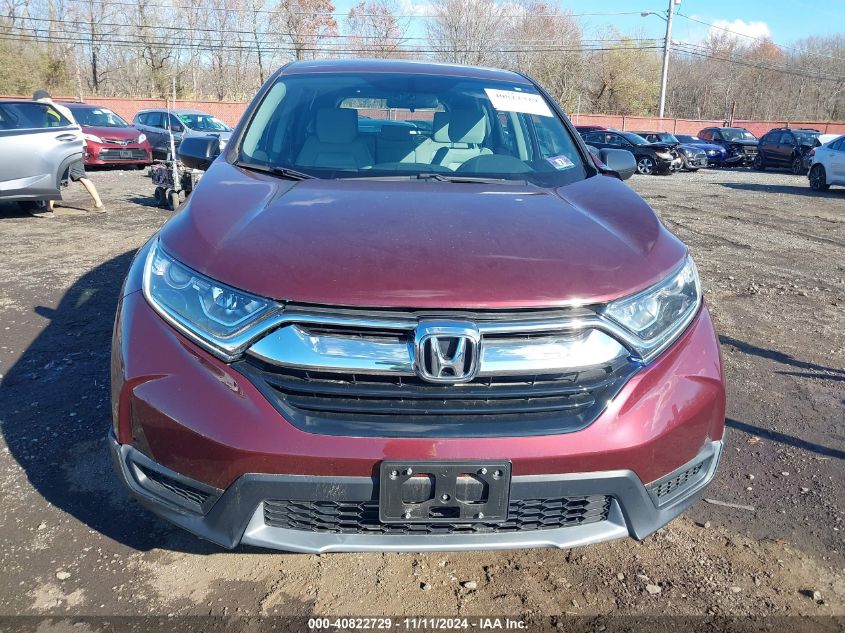 2019 Honda Cr-V Lx VIN: 2HKRW6H31KH222625 Lot: 40822729