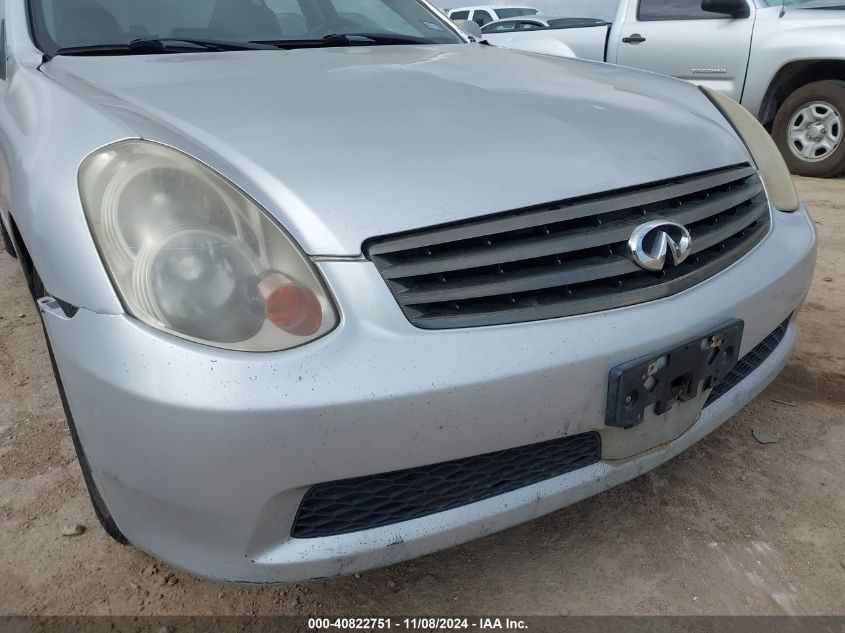 2006 Infiniti G35 VIN: JNKCV51E36M512518 Lot: 40822751