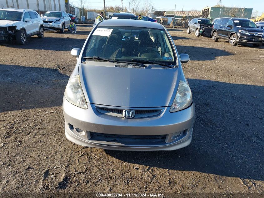 2007 Honda Fit Sport VIN: JHMGD38627S049890 Lot: 40822794