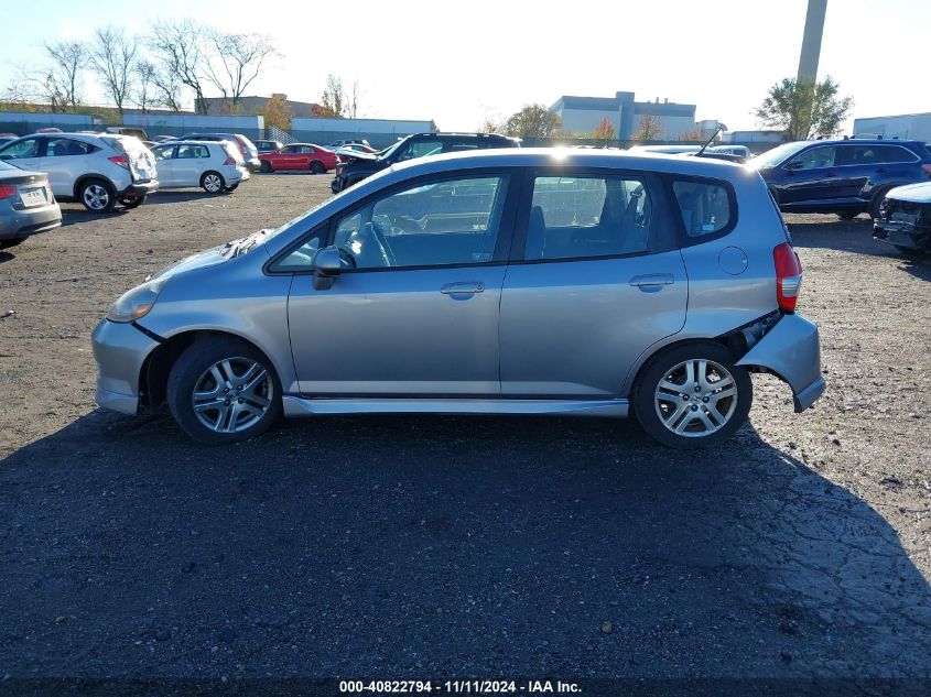 2007 Honda Fit Sport VIN: JHMGD38627S049890 Lot: 40822794