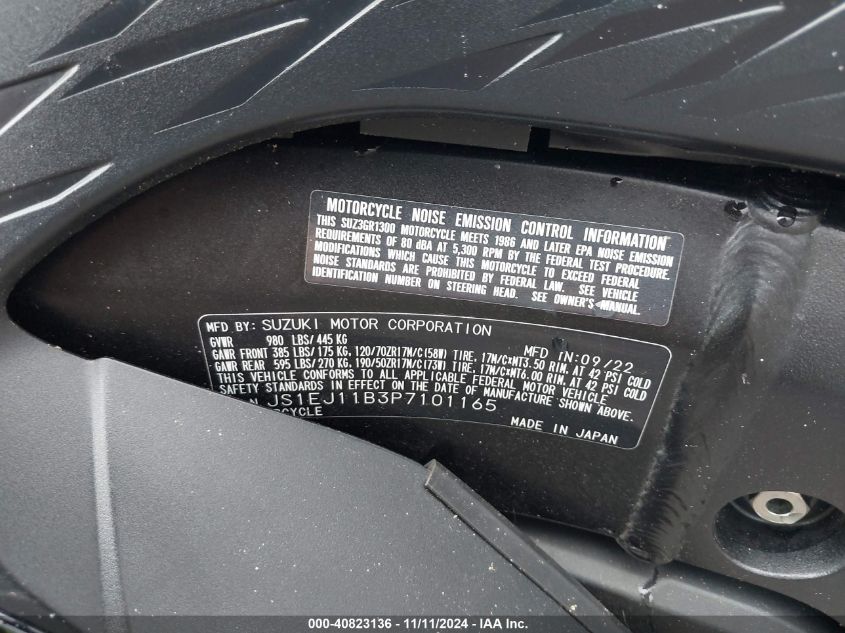 2023 SUZUKI GSX1300 RR JS1EJ11B3P7101165