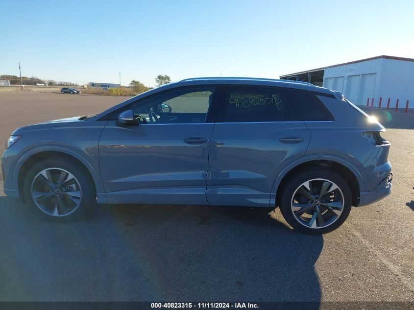 2022 Audi Q4 E-Tron Premium 50 Quattro VIN: WA1G2BFZ6NP049710 Lot: 40823315