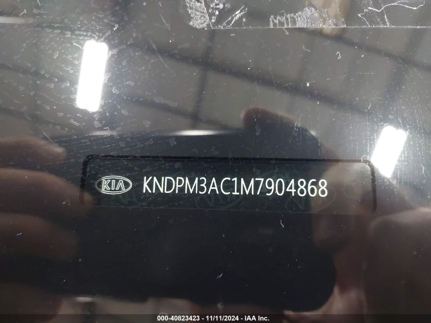 2021 Kia Sportage Lx VIN: KNDPM3AC1M7904868 Lot: 40823423