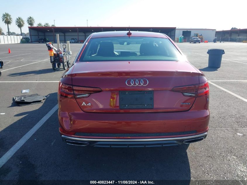 2019 Audi A4 45 Premium VIN: WAUENAF49KA050526 Lot: 40823447