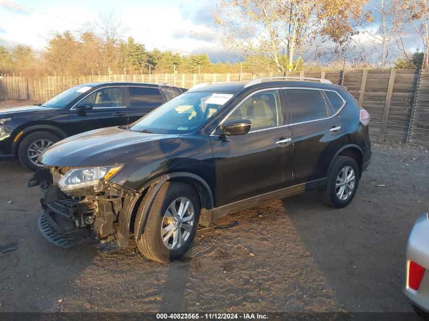 2016 Nissan Rogue Sv VIN: KNMAT2MV9GP696145 Lot: 40823565