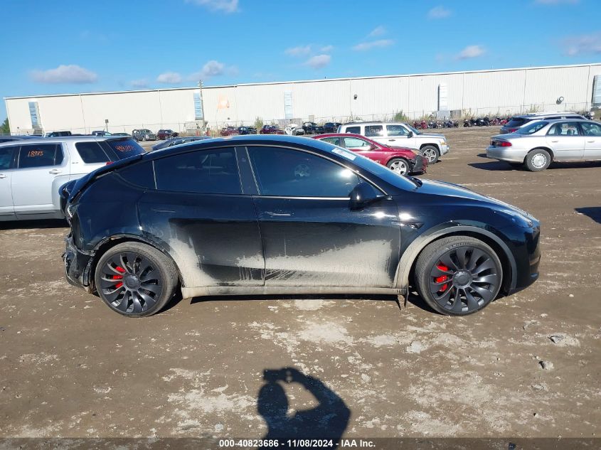 2023 Tesla Model Y Performance Dual Motor All-Wheel Drive VIN: 7SAYGDEF4PF962268 Lot: 40823686