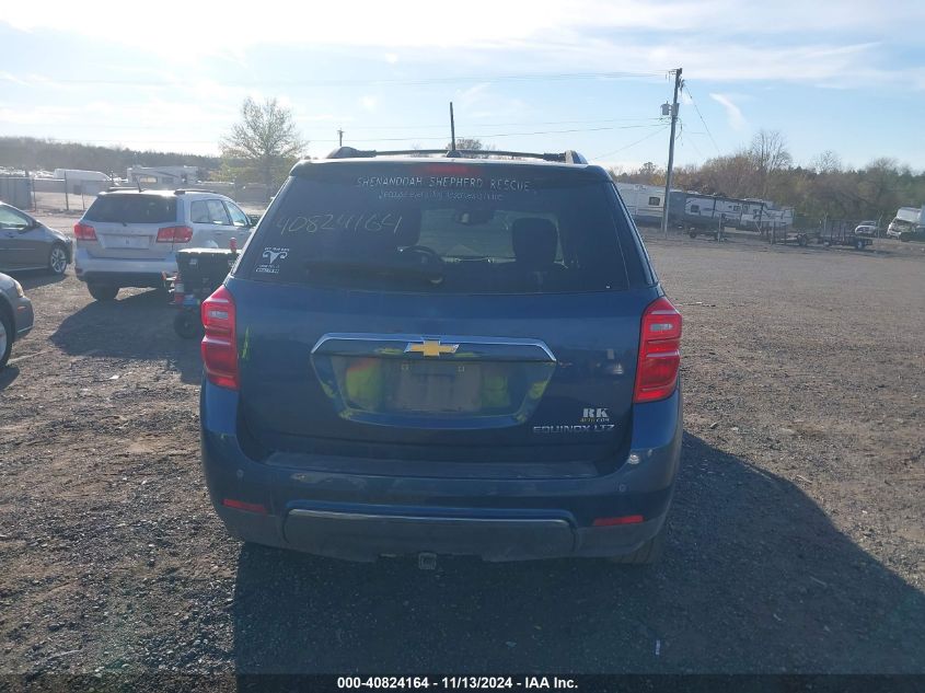 2016 Chevrolet Equinox Ltz VIN: 2GNALDEK4G6136900 Lot: 40824164