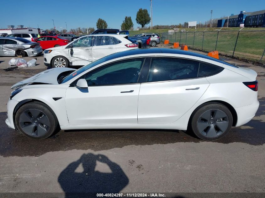 2021 Tesla Model 3 Standard Range Plus Rear-Wheel Drive VIN: 5YJ3E1EA6MF978497 Lot: 40824297