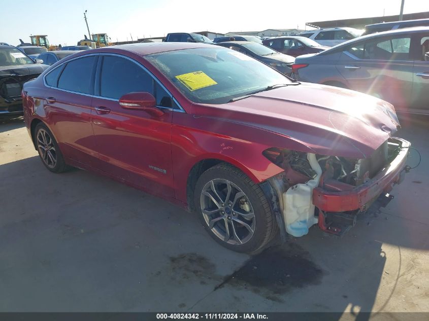 VIN 3FA6P0RU3KR235562 2019 FORD FUSION HYBRID no.1