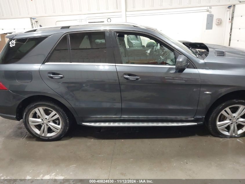 2012 Mercedes-Benz Ml 350 4Matic VIN: 4JGDA5HB1CA035092 Lot: 40824530