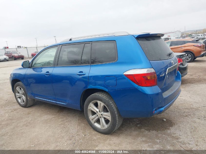 2008 Toyota Highlander Sport VIN: JTEES43A882014316 Lot: 40824566