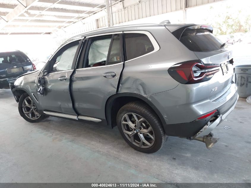 2023 BMW X3 xDrive30I VIN: 5UX53DP04P9N70744 Lot: 40824613