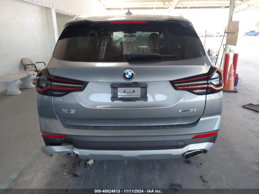 2023 BMW X3 xDrive30I VIN: 5UX53DP04P9N70744 Lot: 40824613