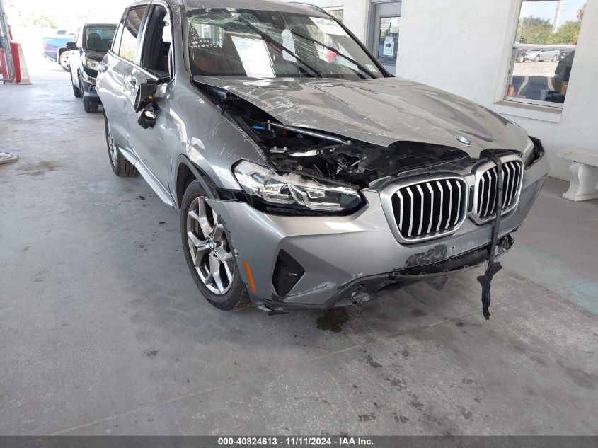 2023 BMW X3 xDrive30I VIN: 5UX53DP04P9N70744 Lot: 40824613