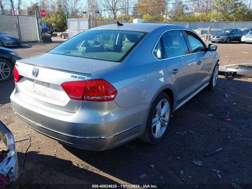 2013 Volkswagen Passat 2.0L Tdi Sel Premium VIN: 1VWCN7A33DC054393 Lot: 40824625