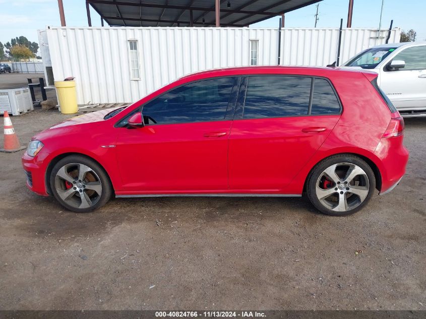 2015 Volkswagen Golf Gti 2.0T S 4-Door VIN: 3VW4T7AU0FM008444 Lot: 40824766