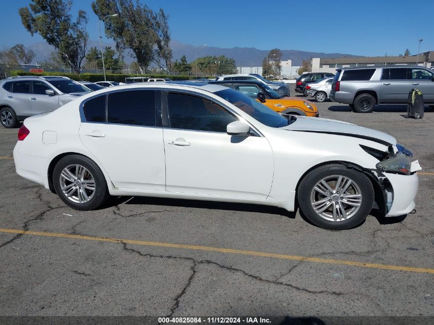 2012 Infiniti G25 Journey VIN: JN1DV6AP5CM700016 Lot: 40825084