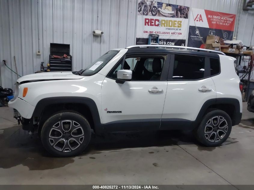 2015 Jeep Renegade Limited VIN: ZACCJBDT0FPB70625 Lot: 40825272