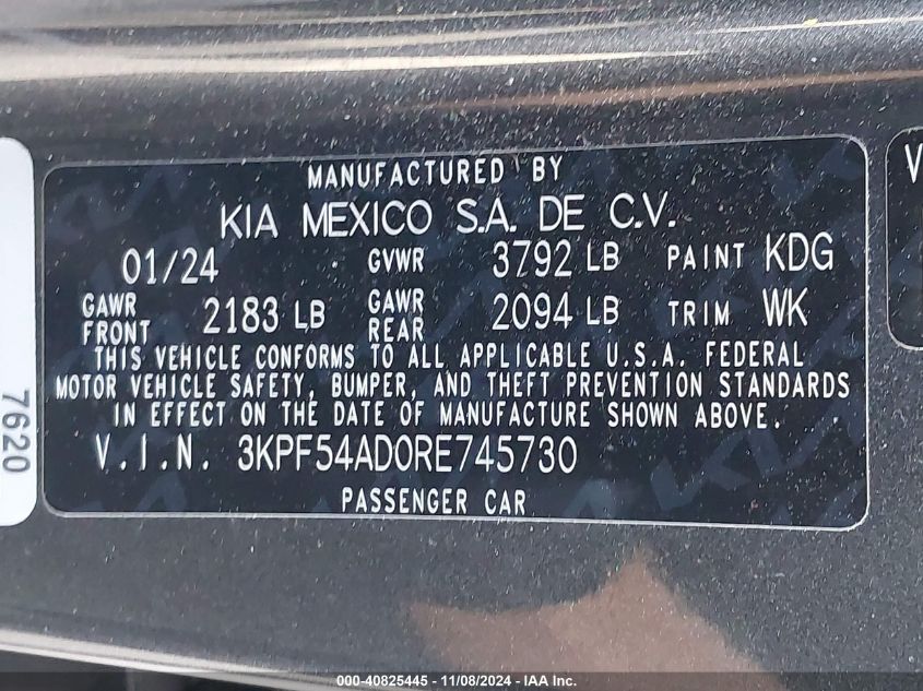 2024 KIA FORTE GT-LINE - 3KPF54AD0RE745730