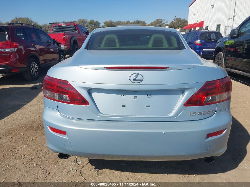 2012 Lexus Is 250C VIN: JTHFF2C21C2522774 Lot: 40825465